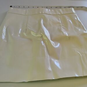 Glossy White Skirt